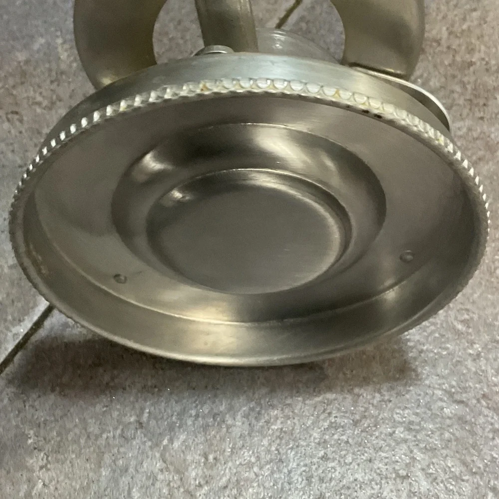 Elegant vintage Buenilum Aluminum chafing dish or fondue set.